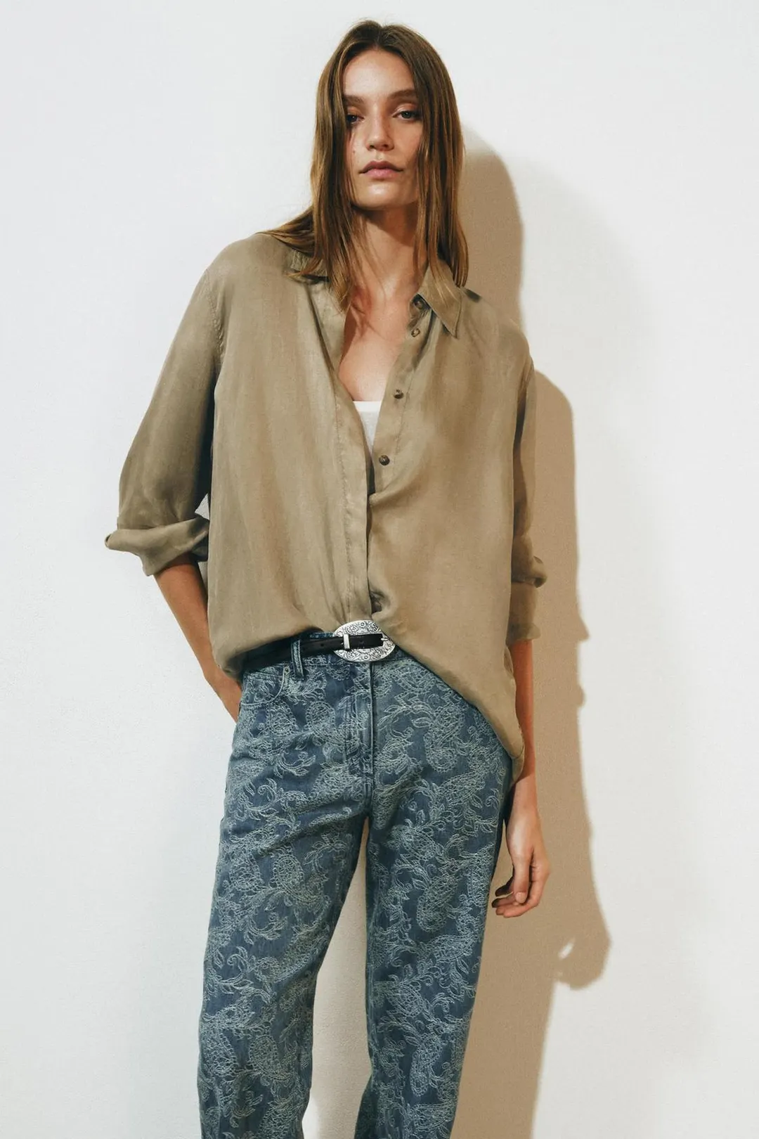 Рубашка из лиоцелла ZW Collection, Zara