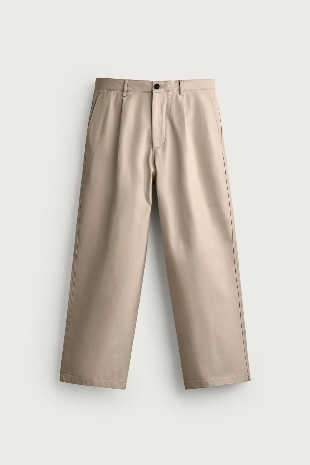 Брюки прямого кроя со складками, Zara