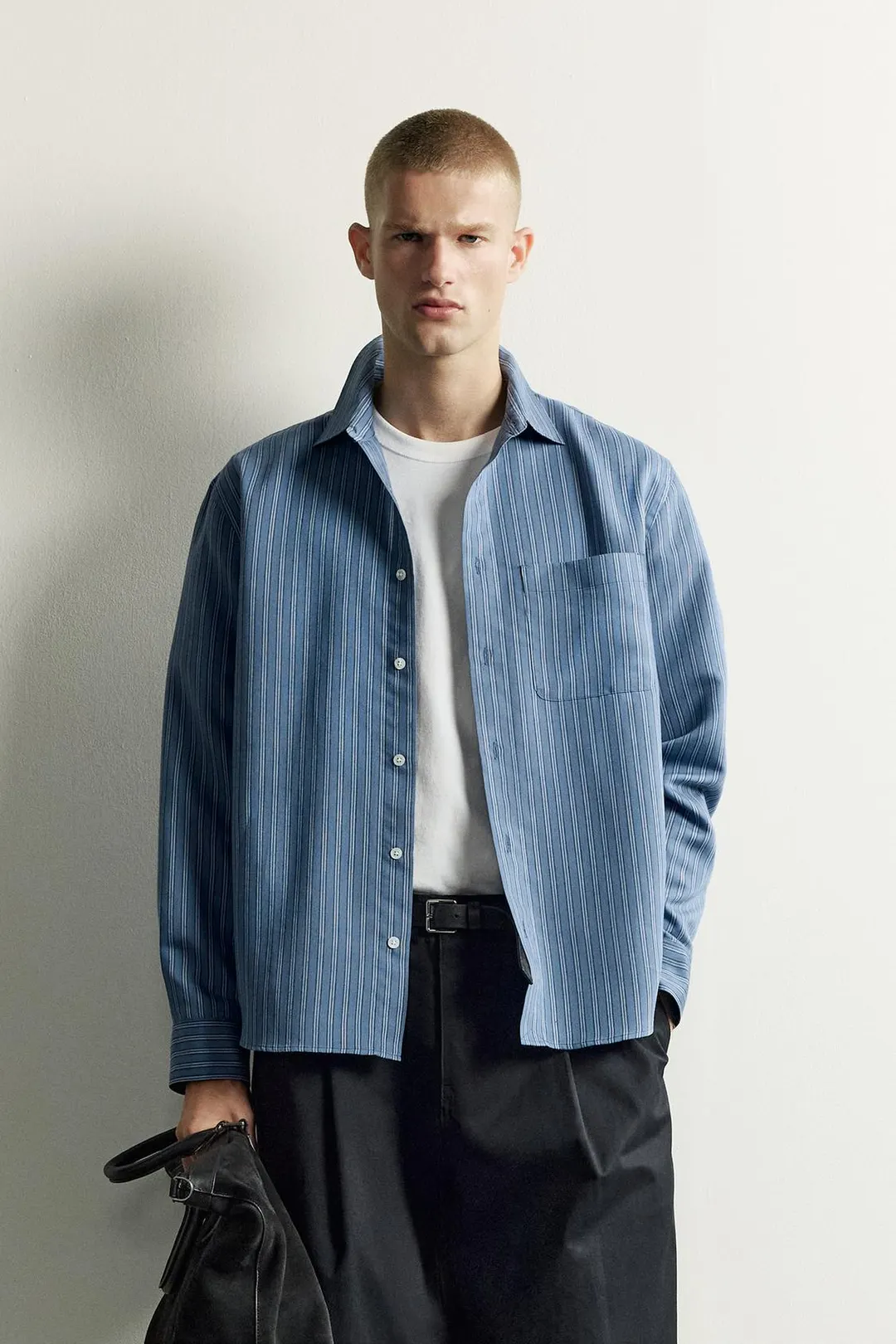 Струящаяся рубашка в полоску, Zara
