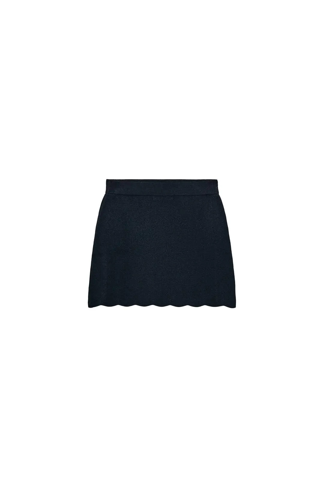 Вязаная мини-юбка с волнистой отделкой, Zara