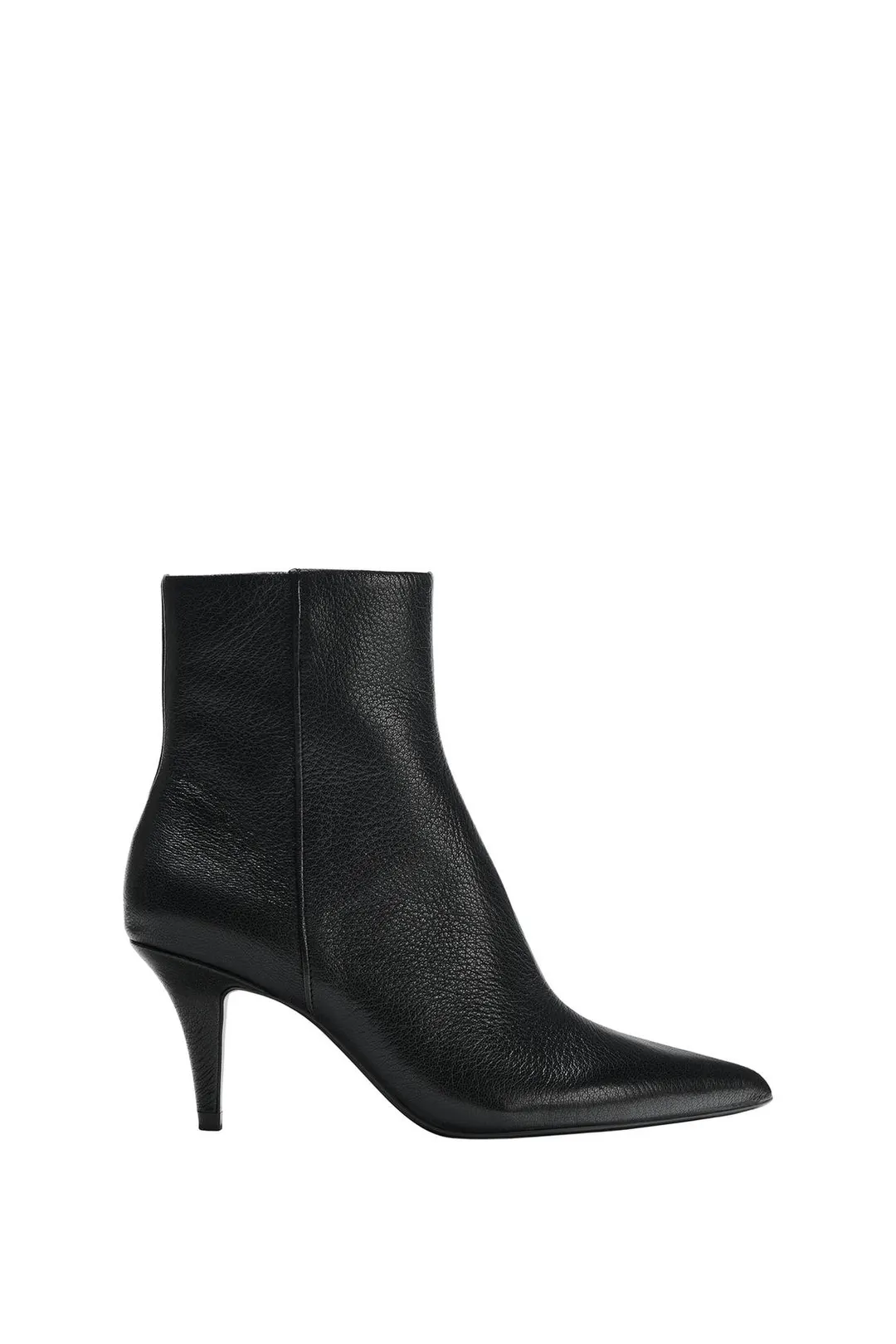 Кожаные ботильоны на каблуке, Zara