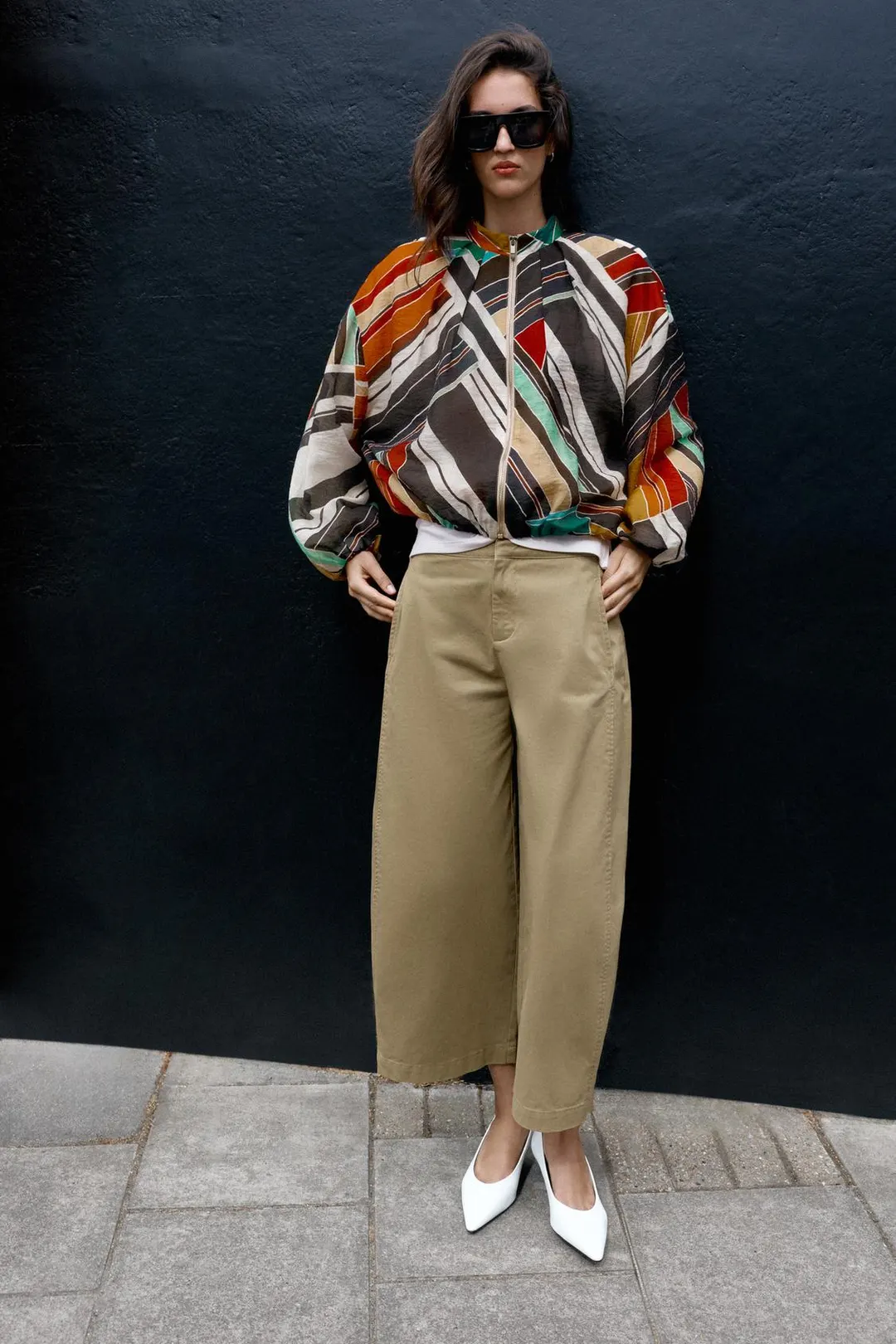 Бомбер с принтом, Zara