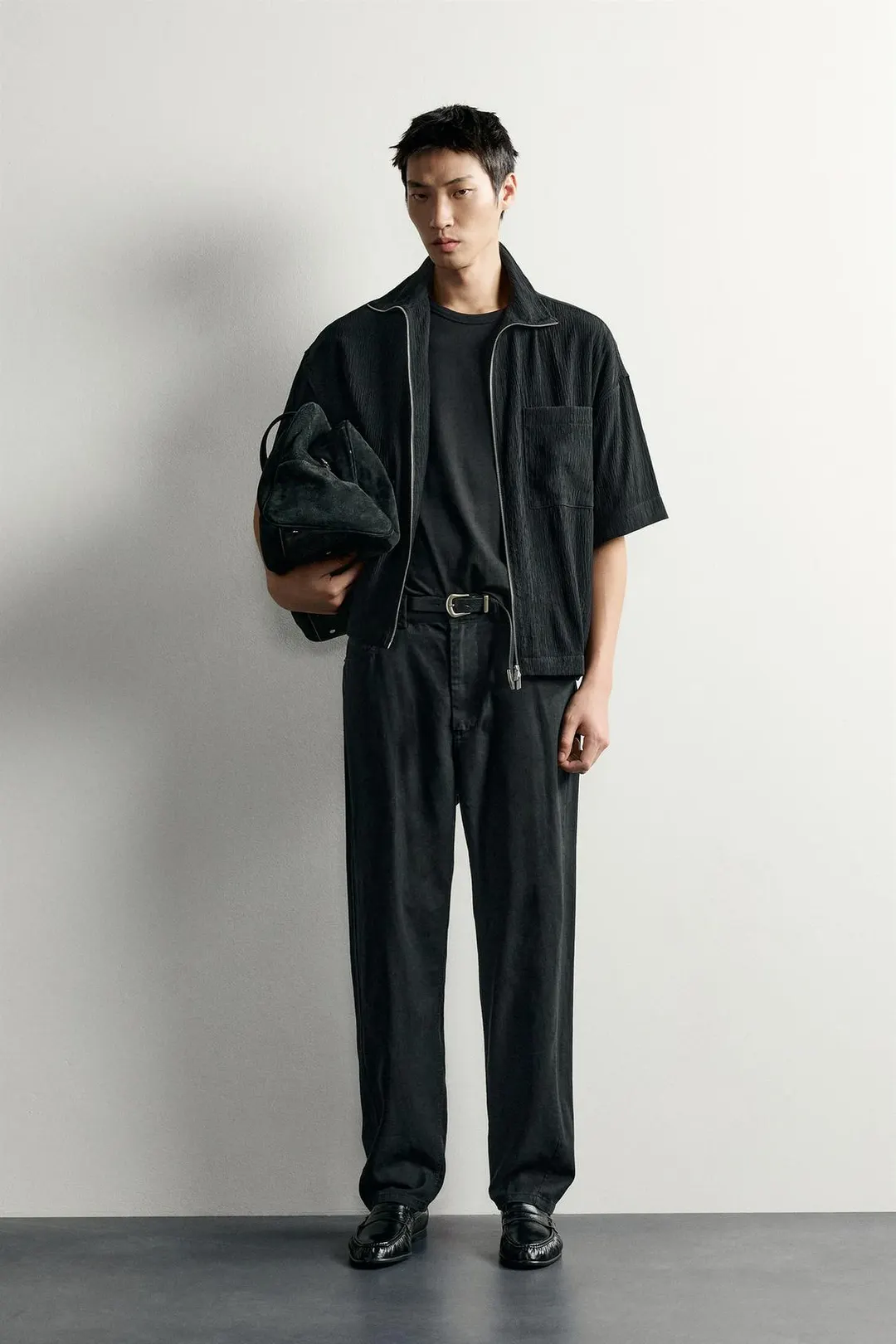 Брюки свободного кроя из льна и хлопка, Zara