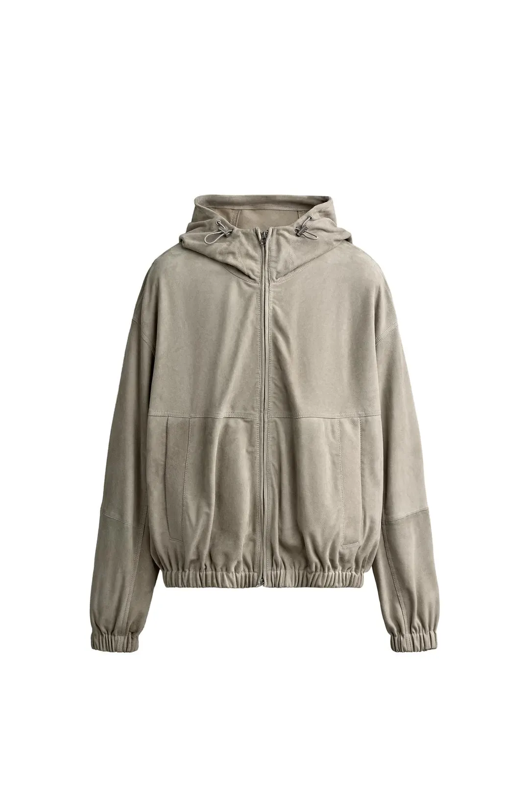 Куртка из замши с капюшоном, Zara
