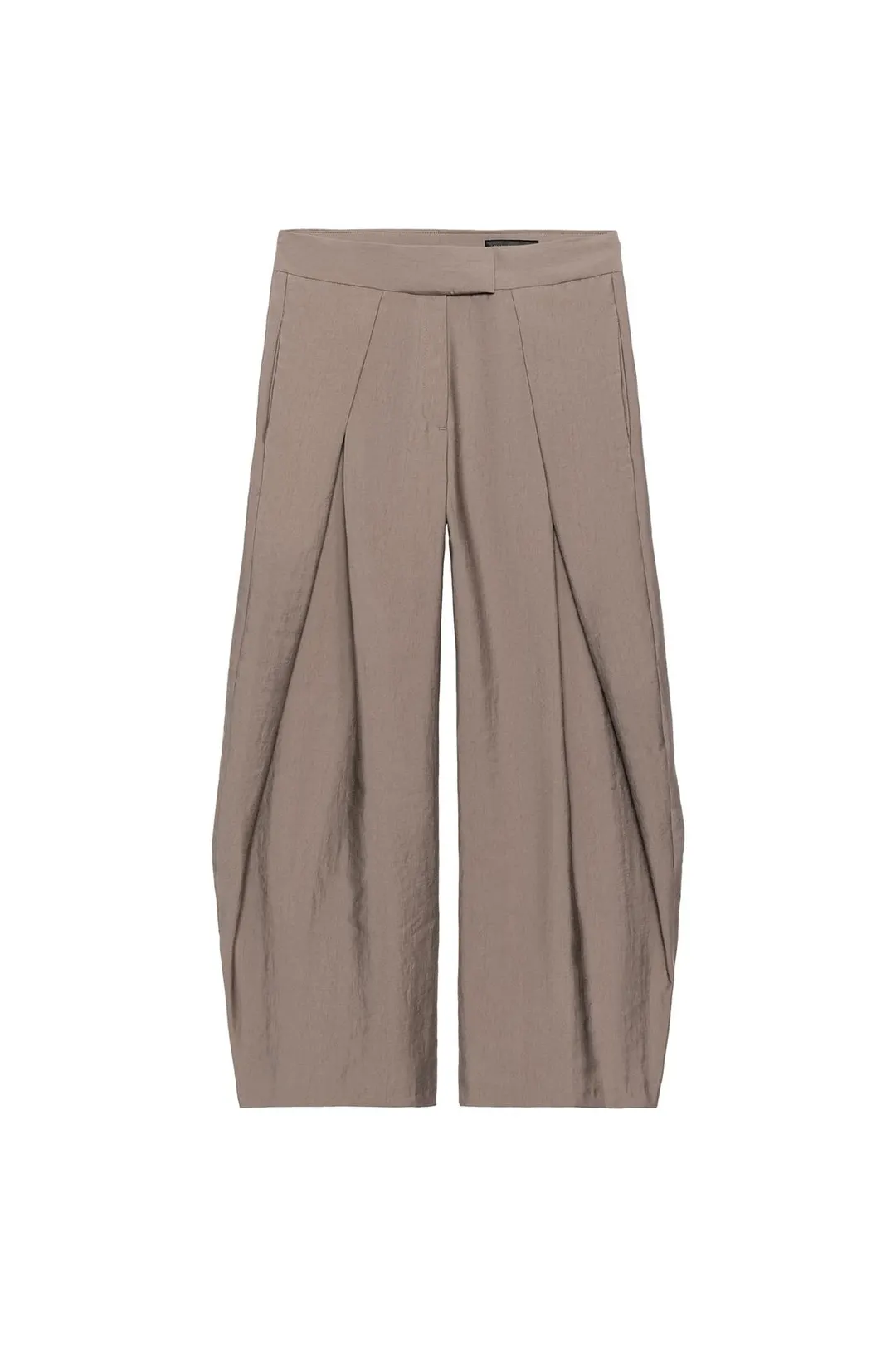 Брюки широкие ZW Collection со складками, Zara