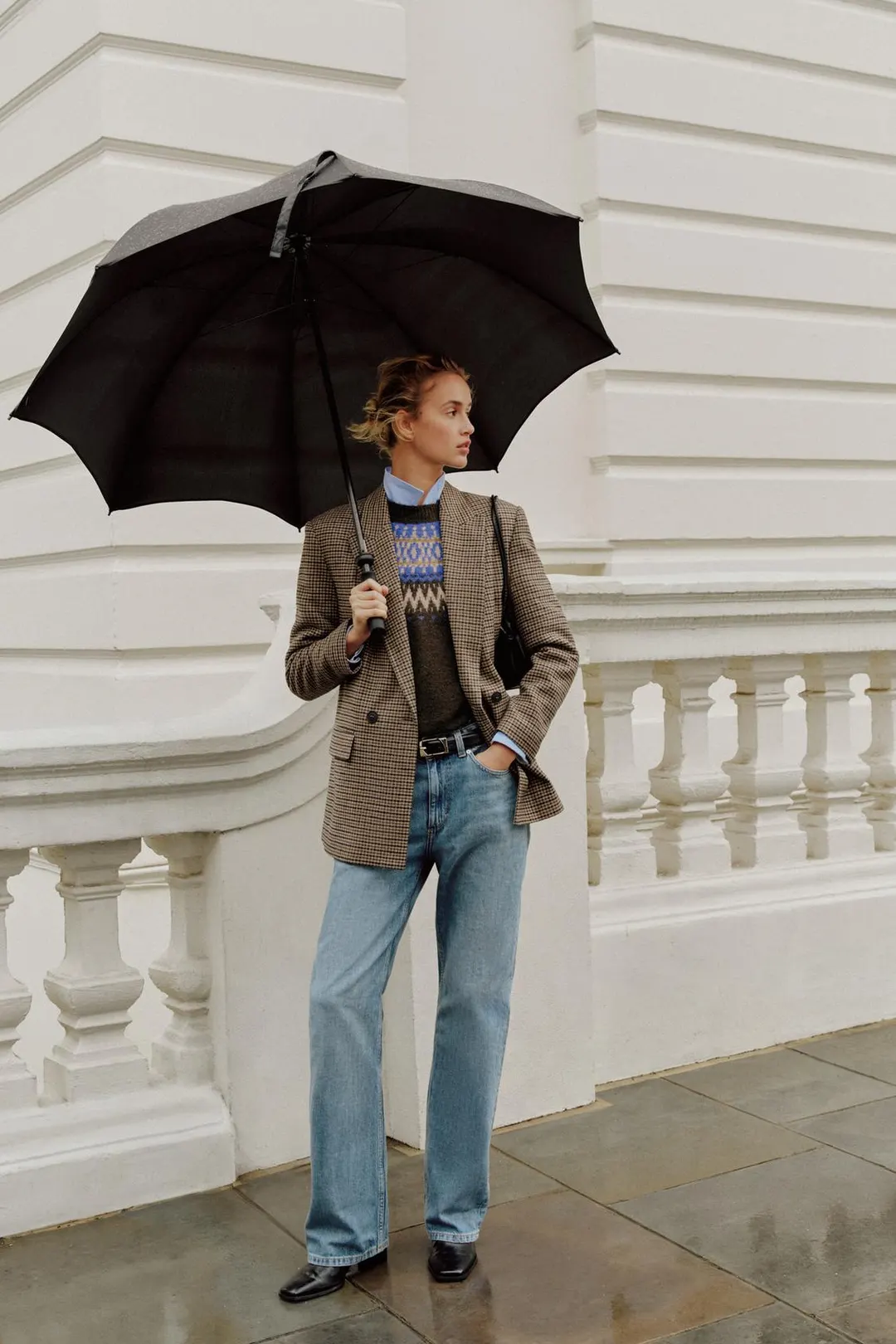 Двубортный блейзер оверсайз, Zara