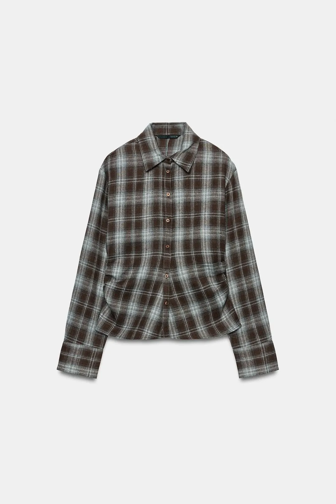 Рубашка в клетку со сборками, Zara