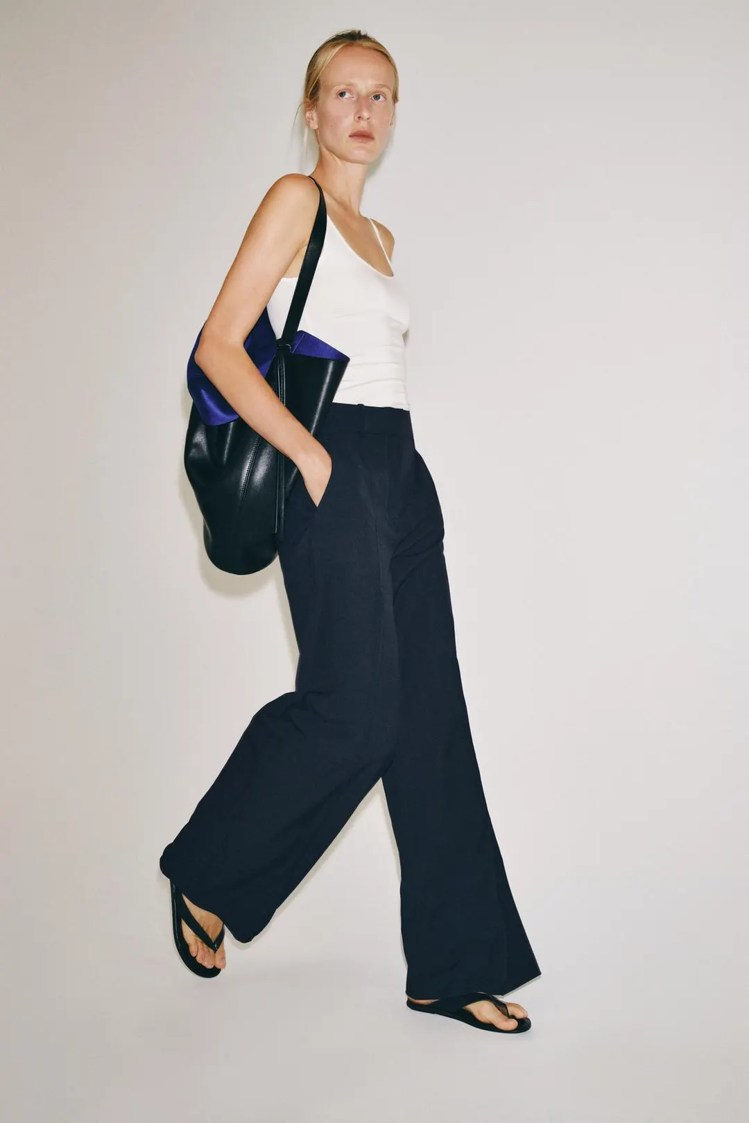 Брюки широкого кроя ZW Collection, Zara