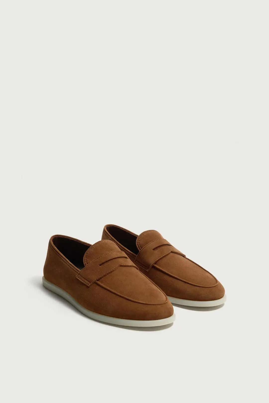 Повседневные кожаные лоферы, Zara