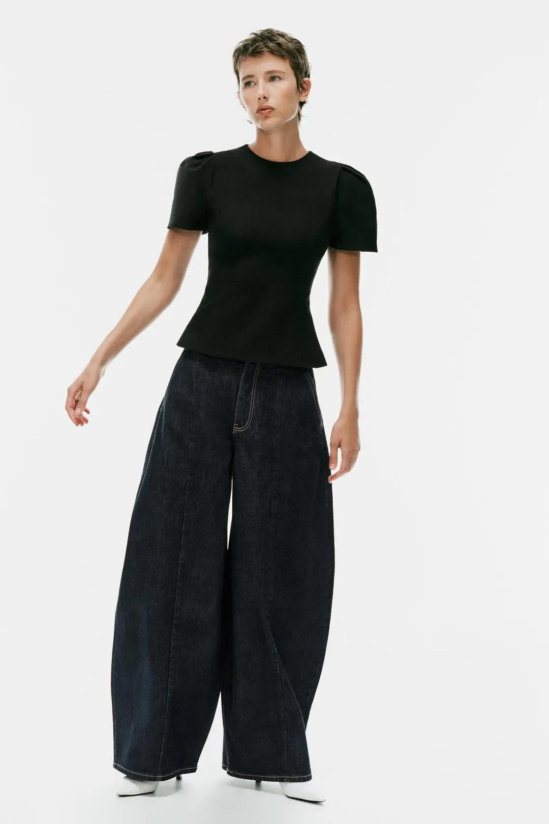 Топ с объемными рукавами, Zara