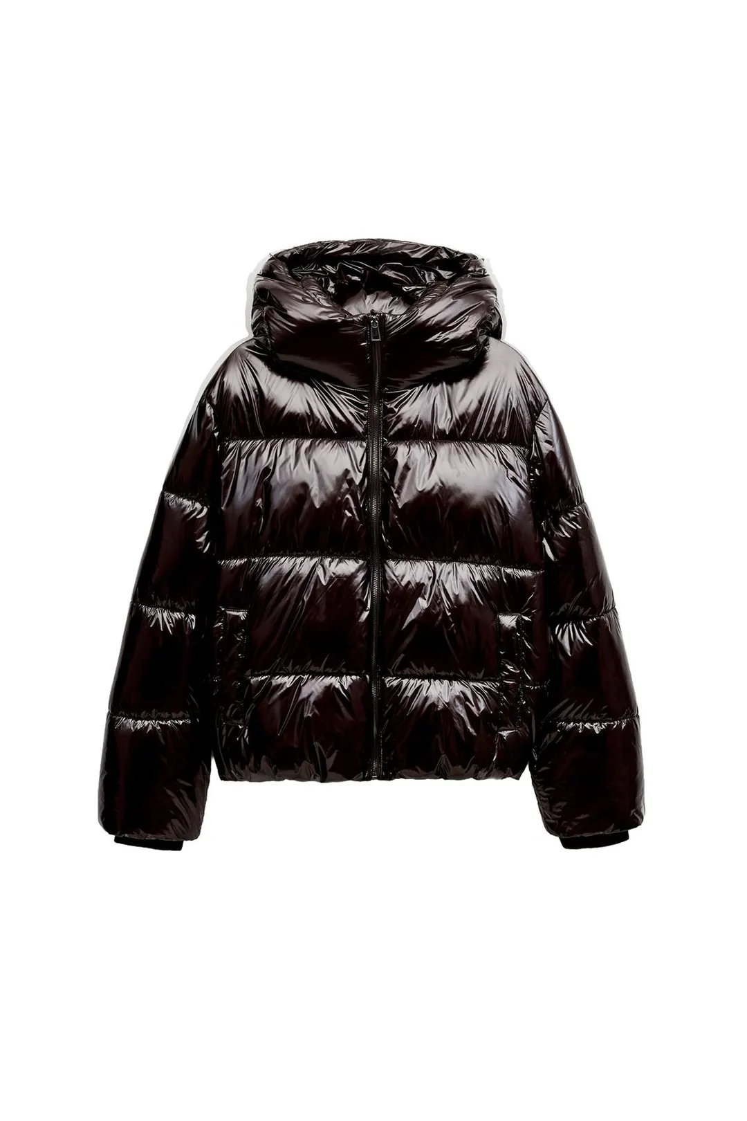 Стеганый водоотталкивающий анорак с капюшоном и защитой от ветра, Zara