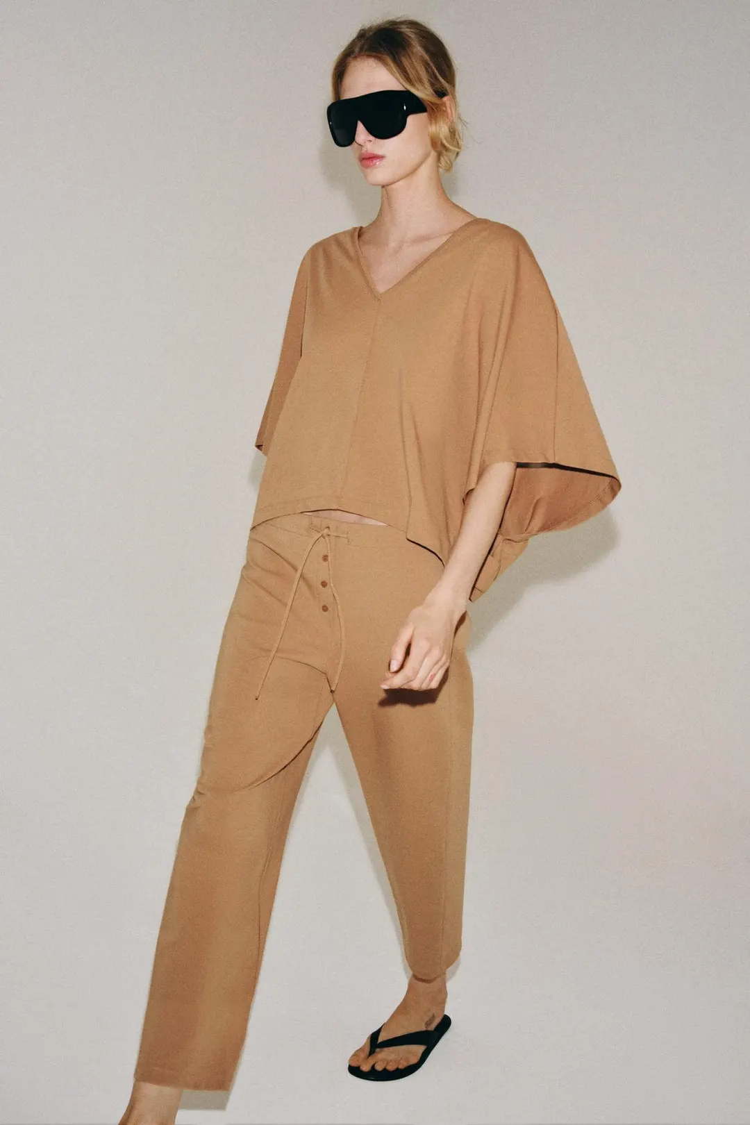 Брюки из интерлока зауженного кроя, Zara