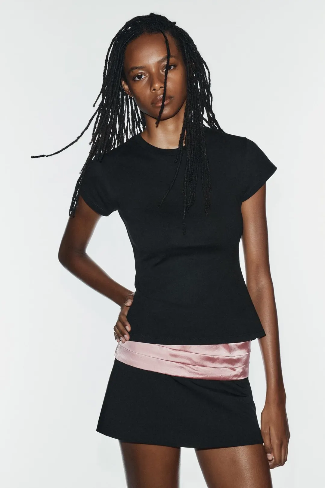 Футболка с корсетной деталью сзади, Zara