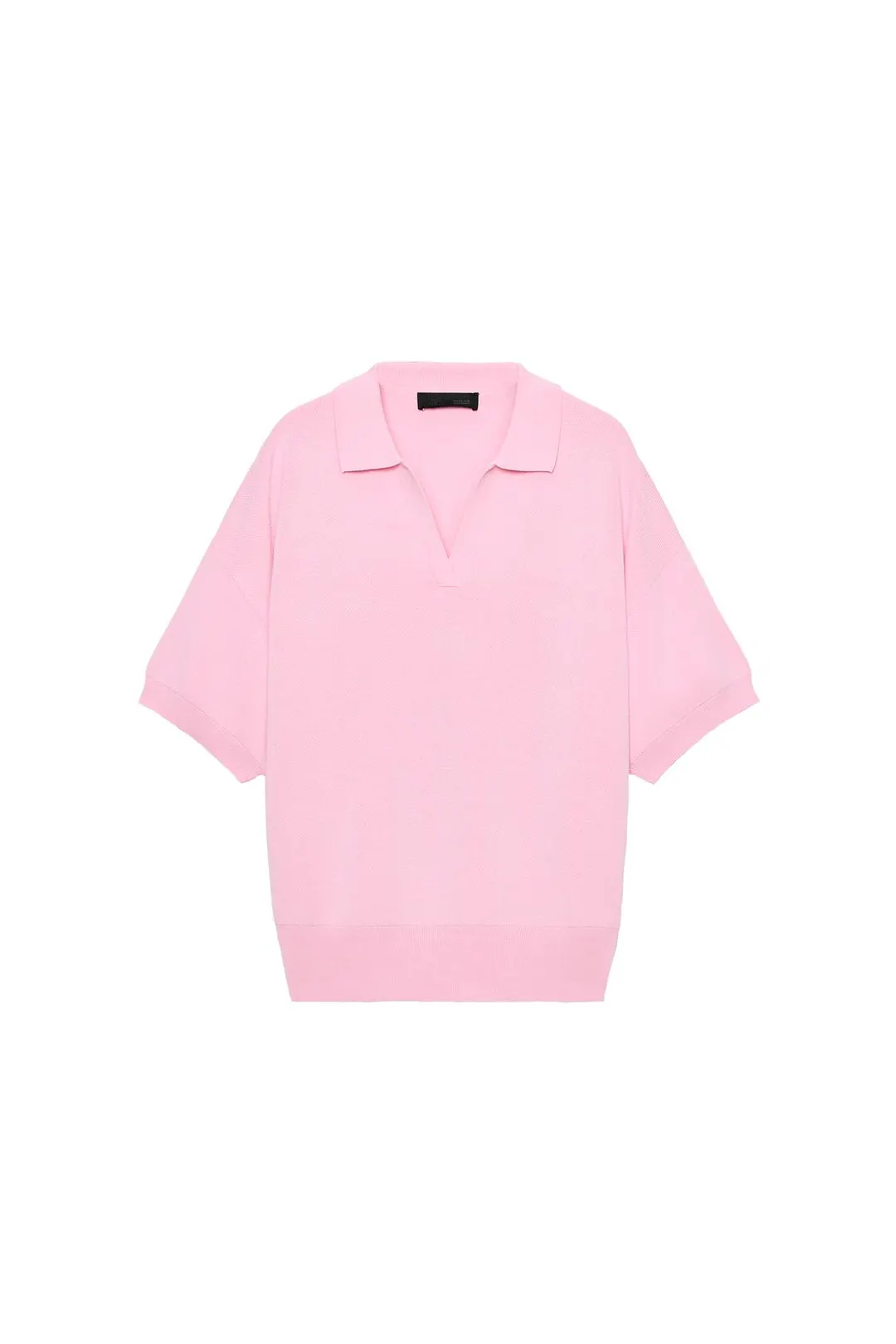 Вязаное поло с короткими рукавами, Zara