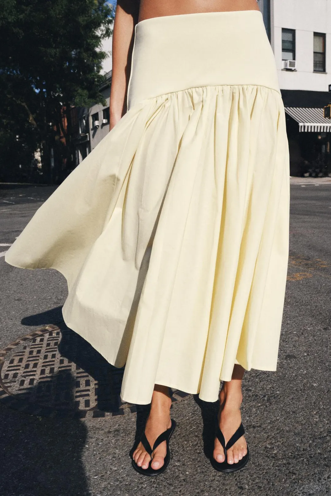 Комбинированная юбка из интерлока, Zara
