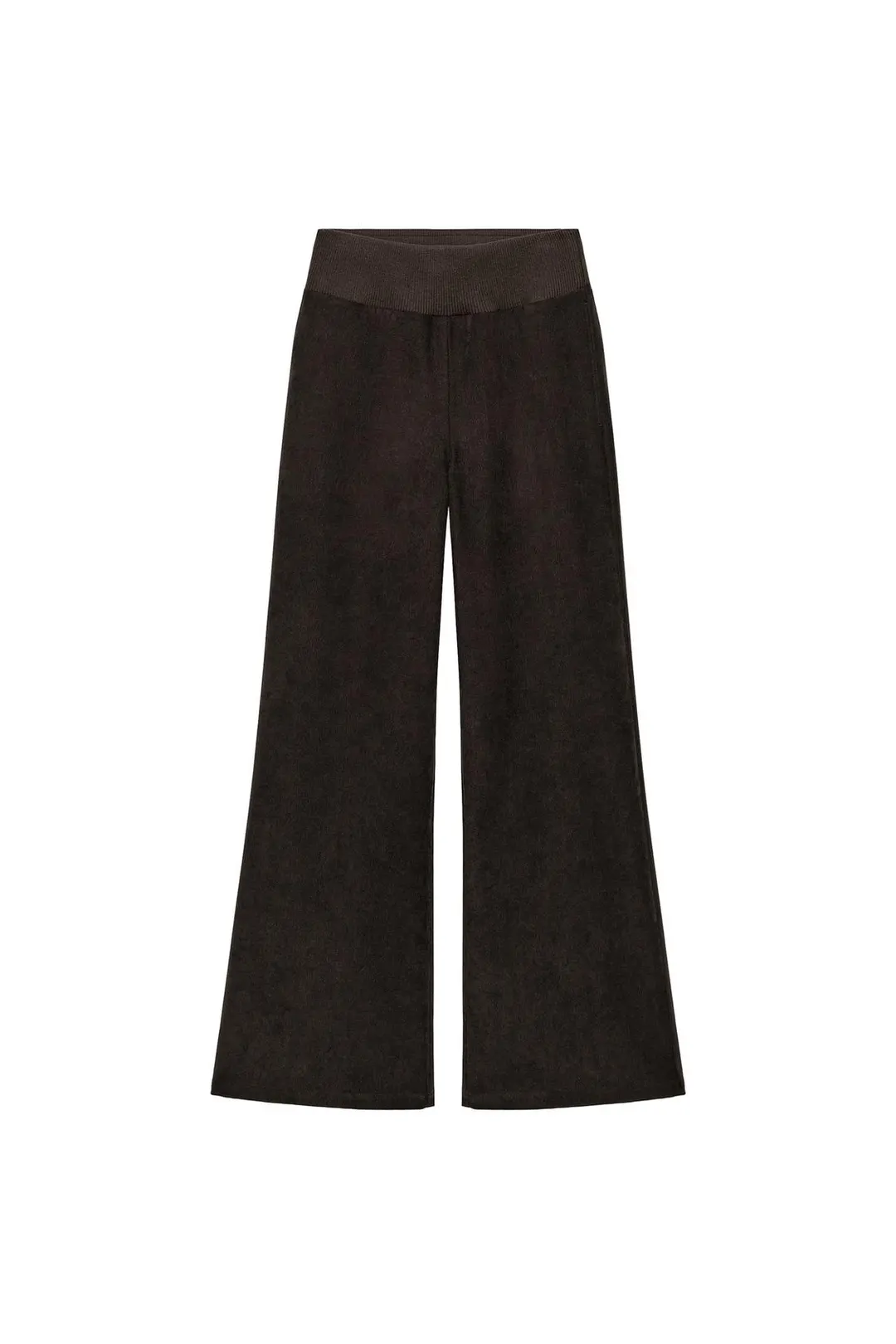 Брюки широкие с поясом в рубчик, Zara