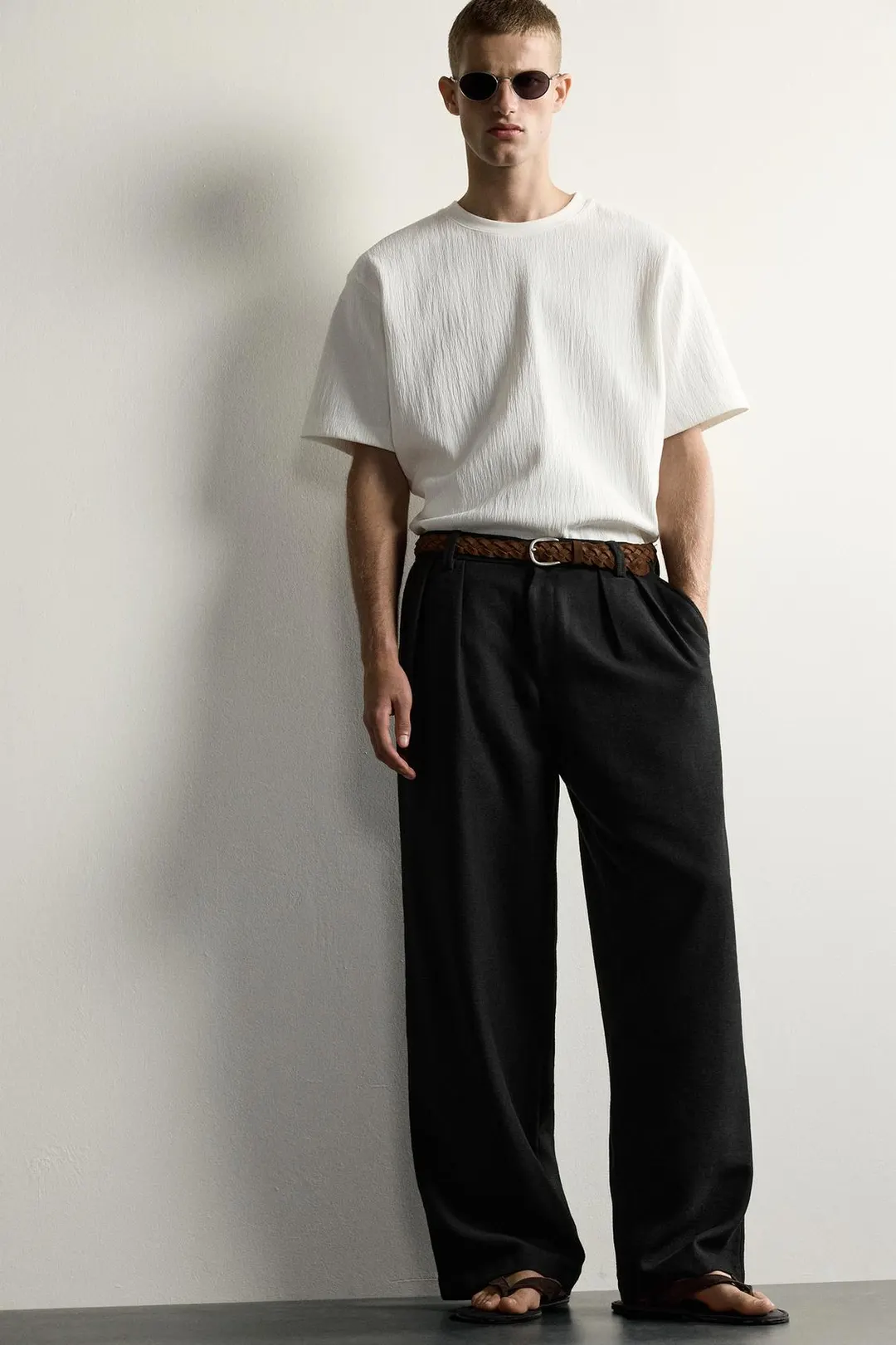 Футболка свободного кроя фактурная, Zara