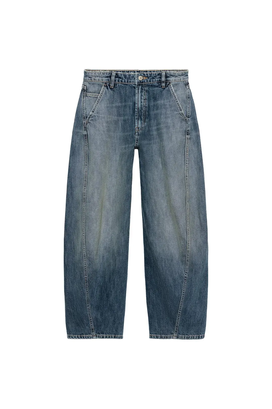 Джинсы чинос TRF кроя barrel со средней посадкой, Zara