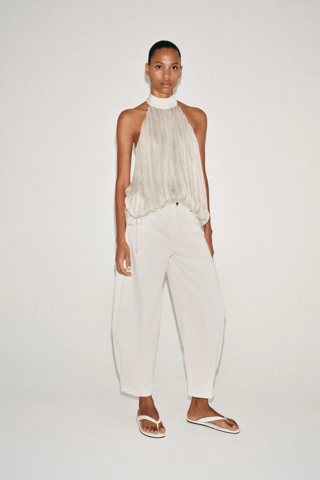 Джинсы ZW Collection бочкообразного кроя с высокой посадкой, Zara
