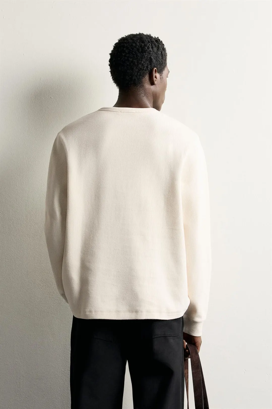 Футболка хенли плотной структуры, Zara