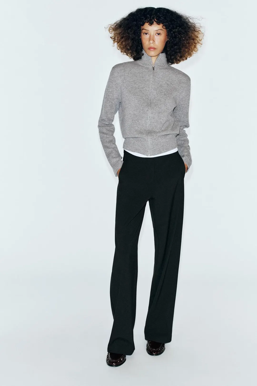 Брюки прямого кроя со средней посадкой, Zara