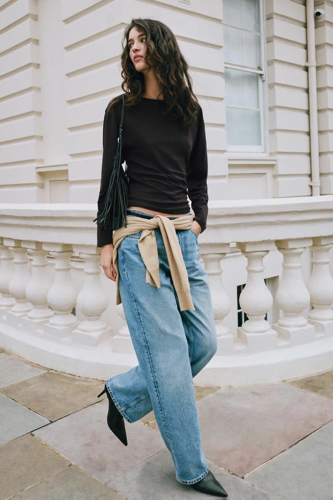 Футболка приталенная с вырезом лодочкой, Zara