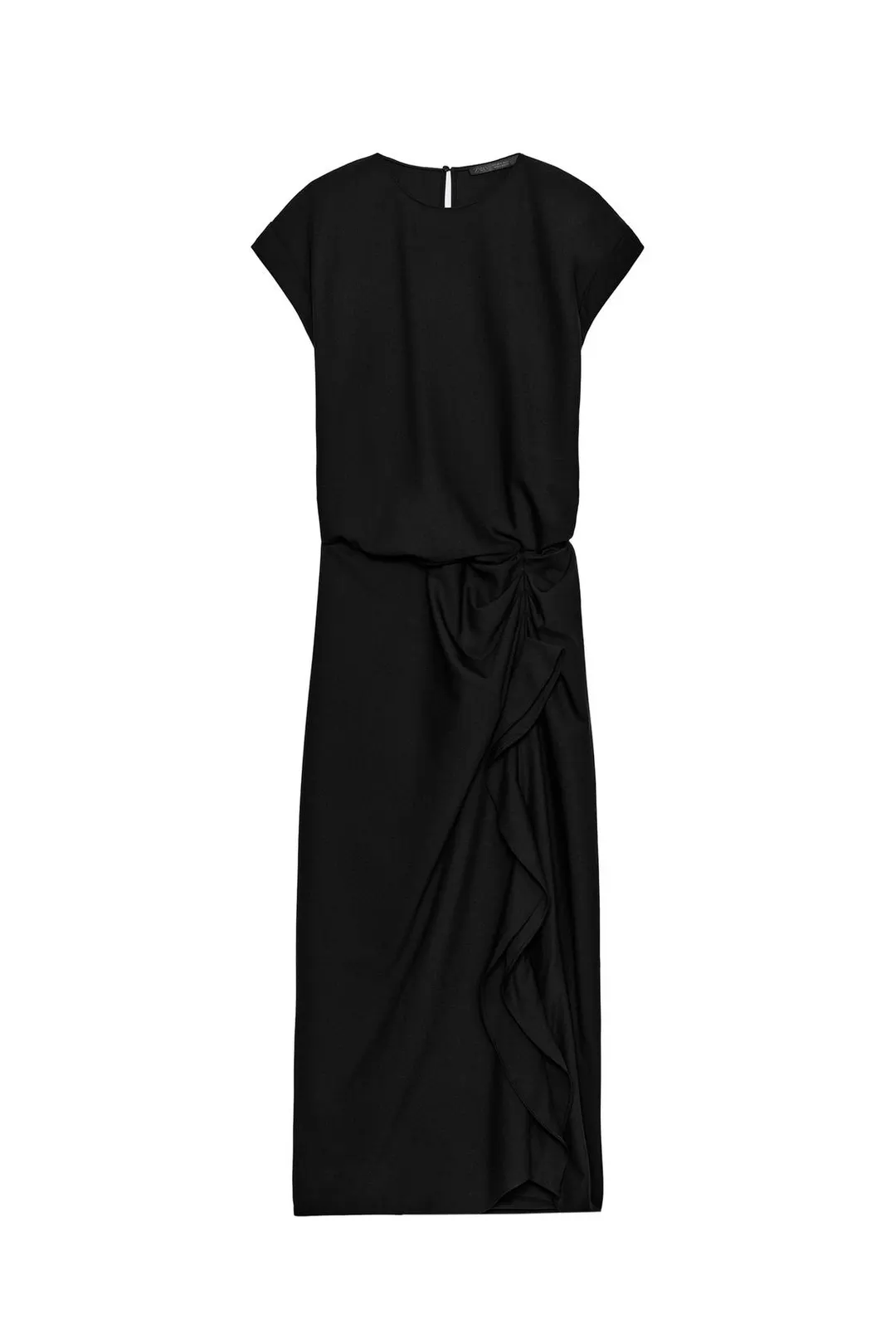 Платье миди с драпировкой ZW Collection, Zara