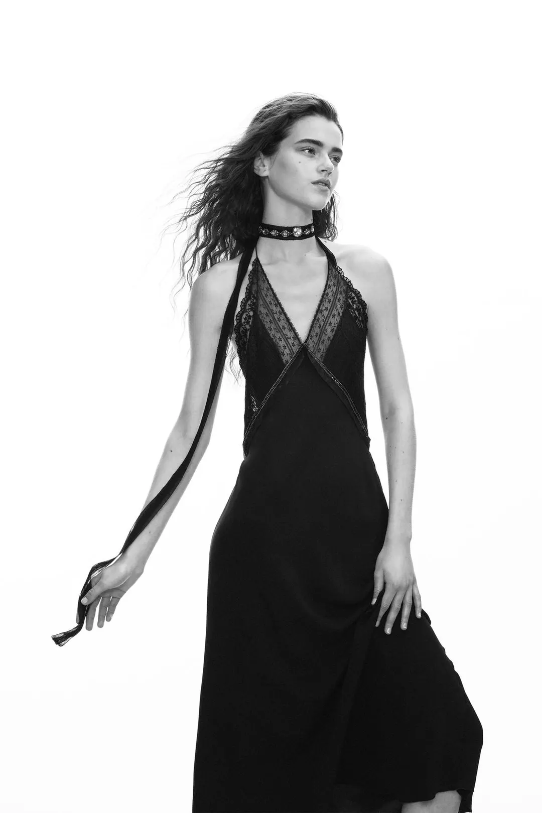 Платье-комбинация с бретелью халтер ZARA WOMAN THE ITEM, Zara