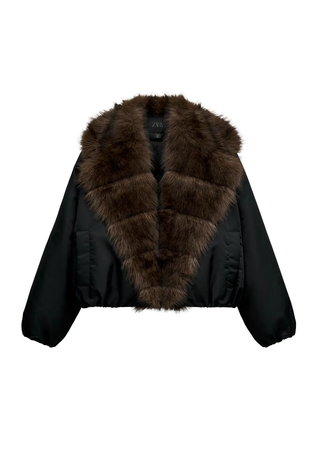 Бомбер с воротником из искусственного меха ZW Collection, Zara