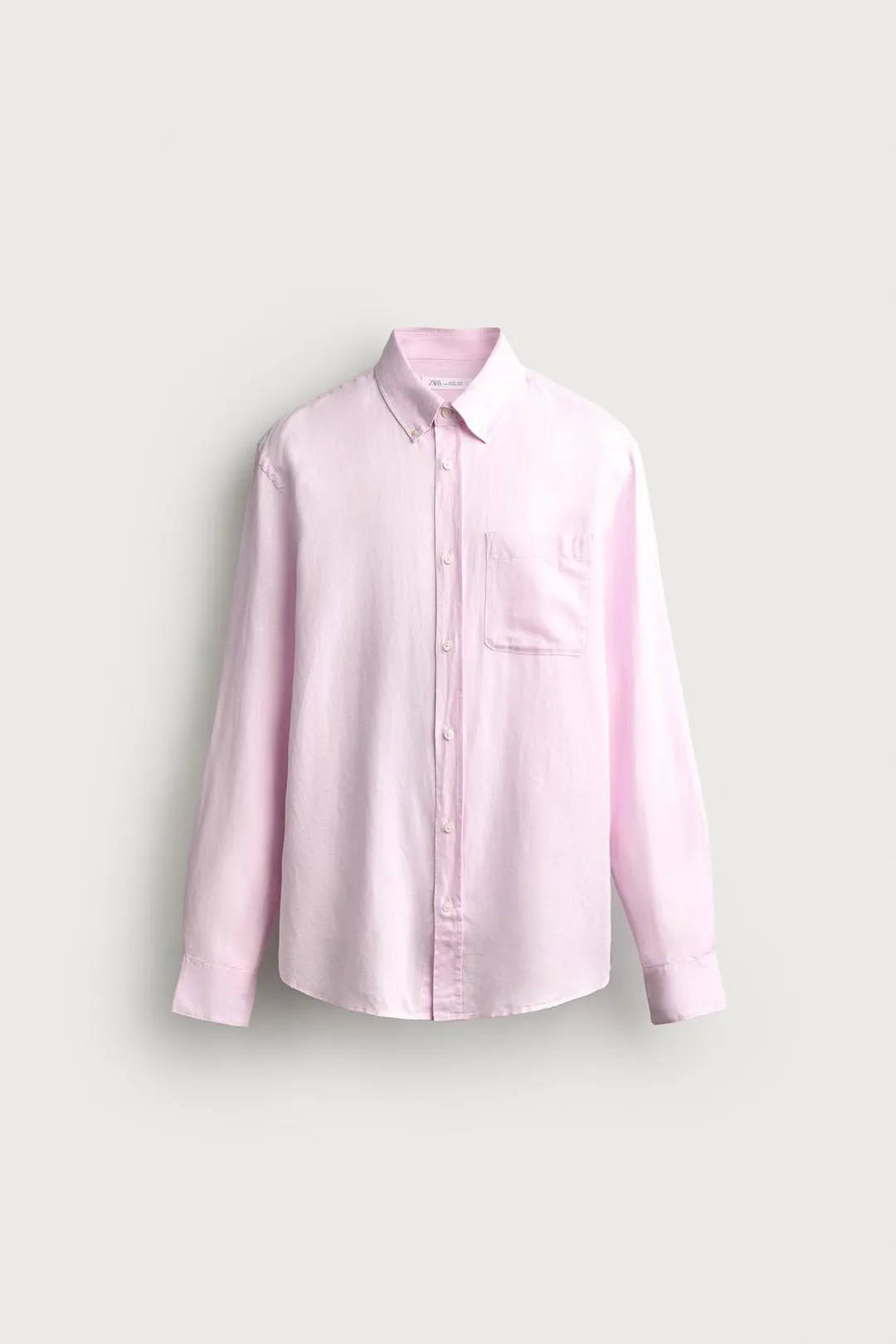 Рубашка из льна и хлопка стандартного кроя, Zara