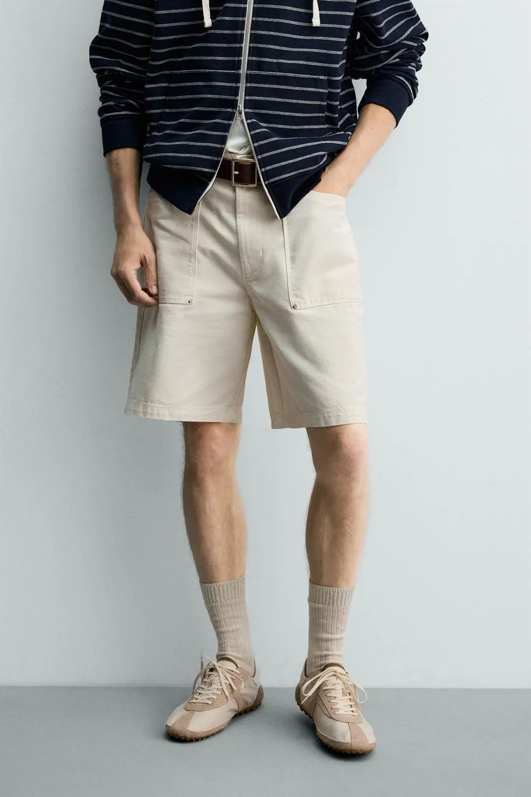 Бермуды прямого кроя с карманами, Zara