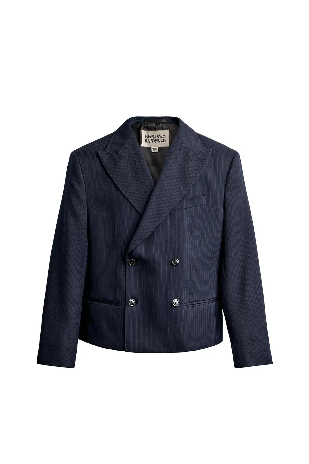 Блейзер укороченного кроя в тонкую полоску, Zara