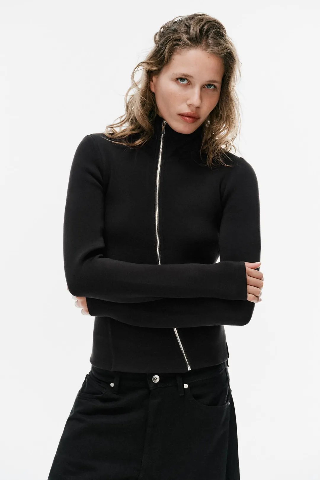 Куртка с металлической молнией, Zara