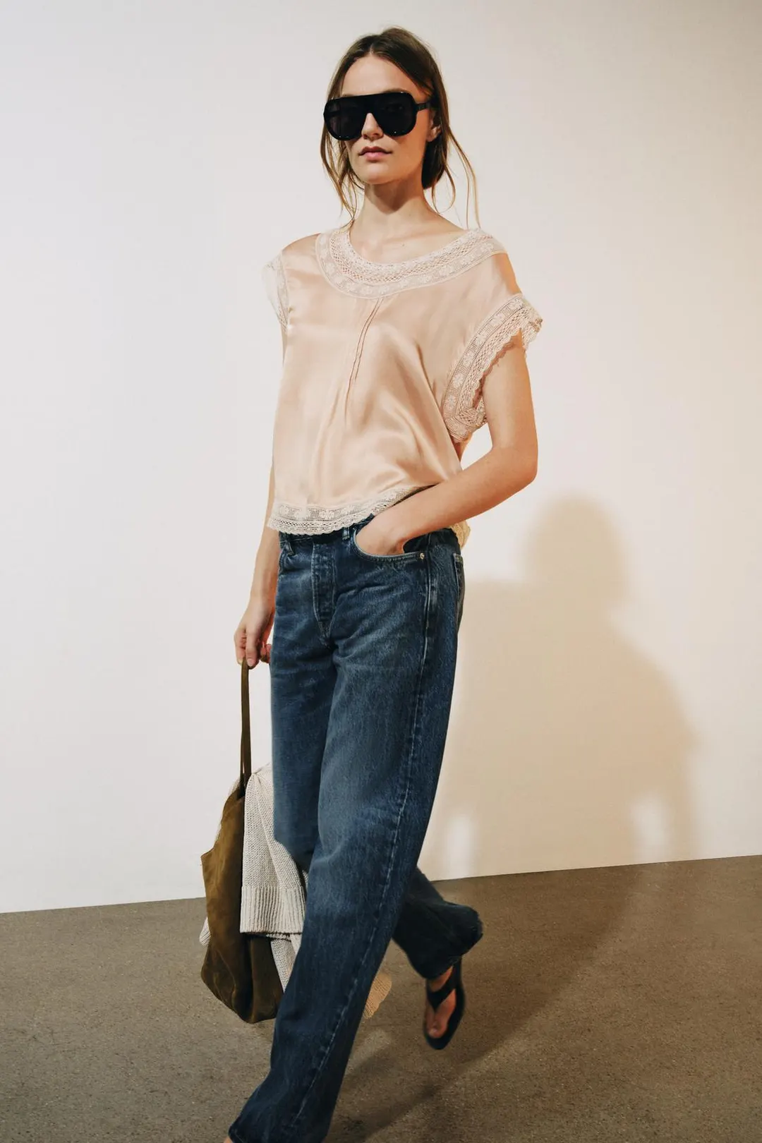 Топ в бельевом стиле ZW Collection, Zara