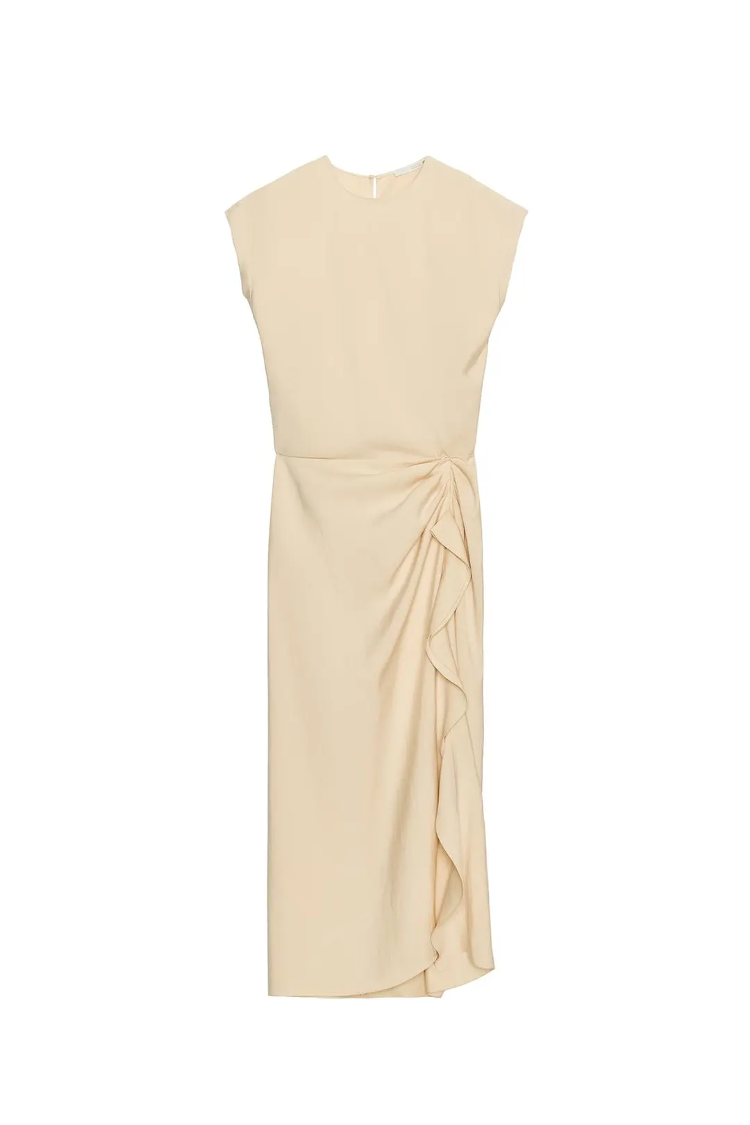 Платье миди с оборками ZW Collection, Zara