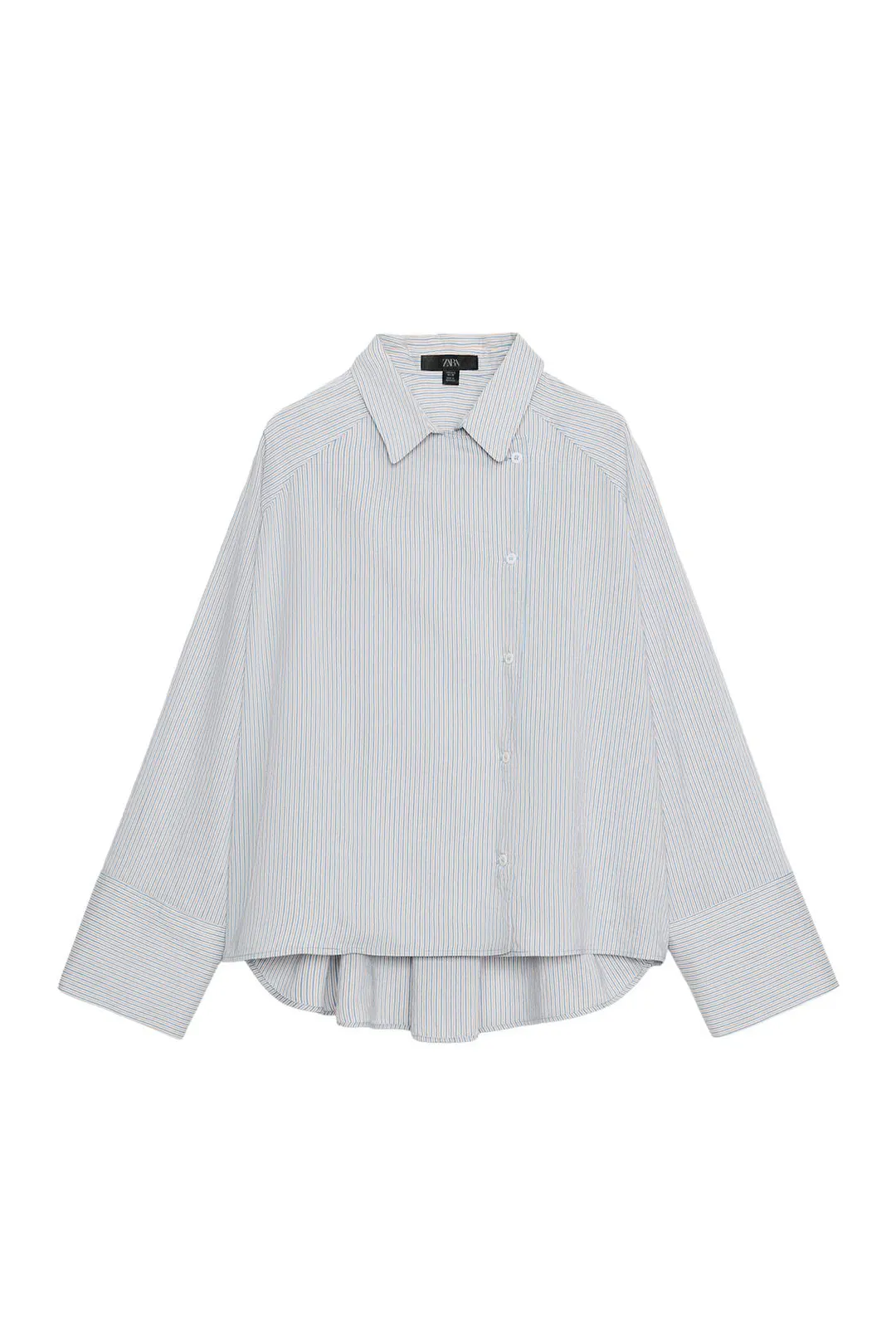 Рубашка на запах в полоску ZW Collection, Zara