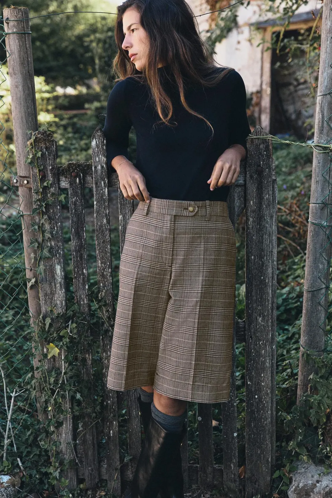 Шорты-бермуды в клетку, Zara