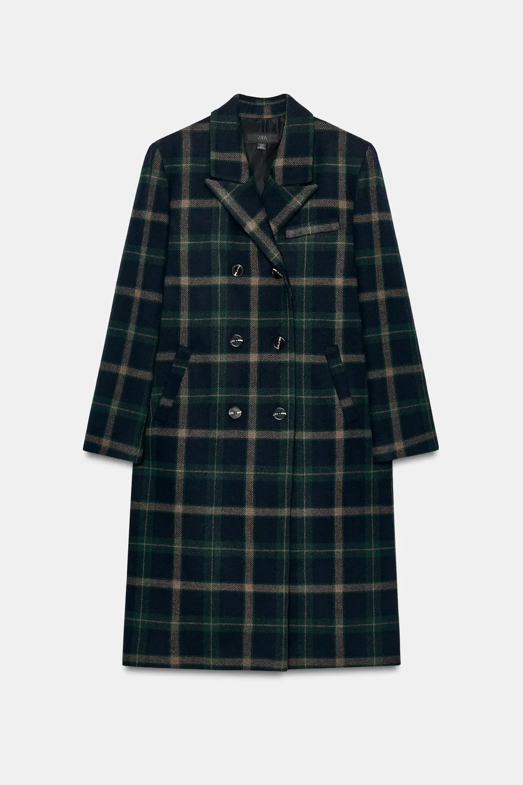 Длинное пальто в клетку, Zara