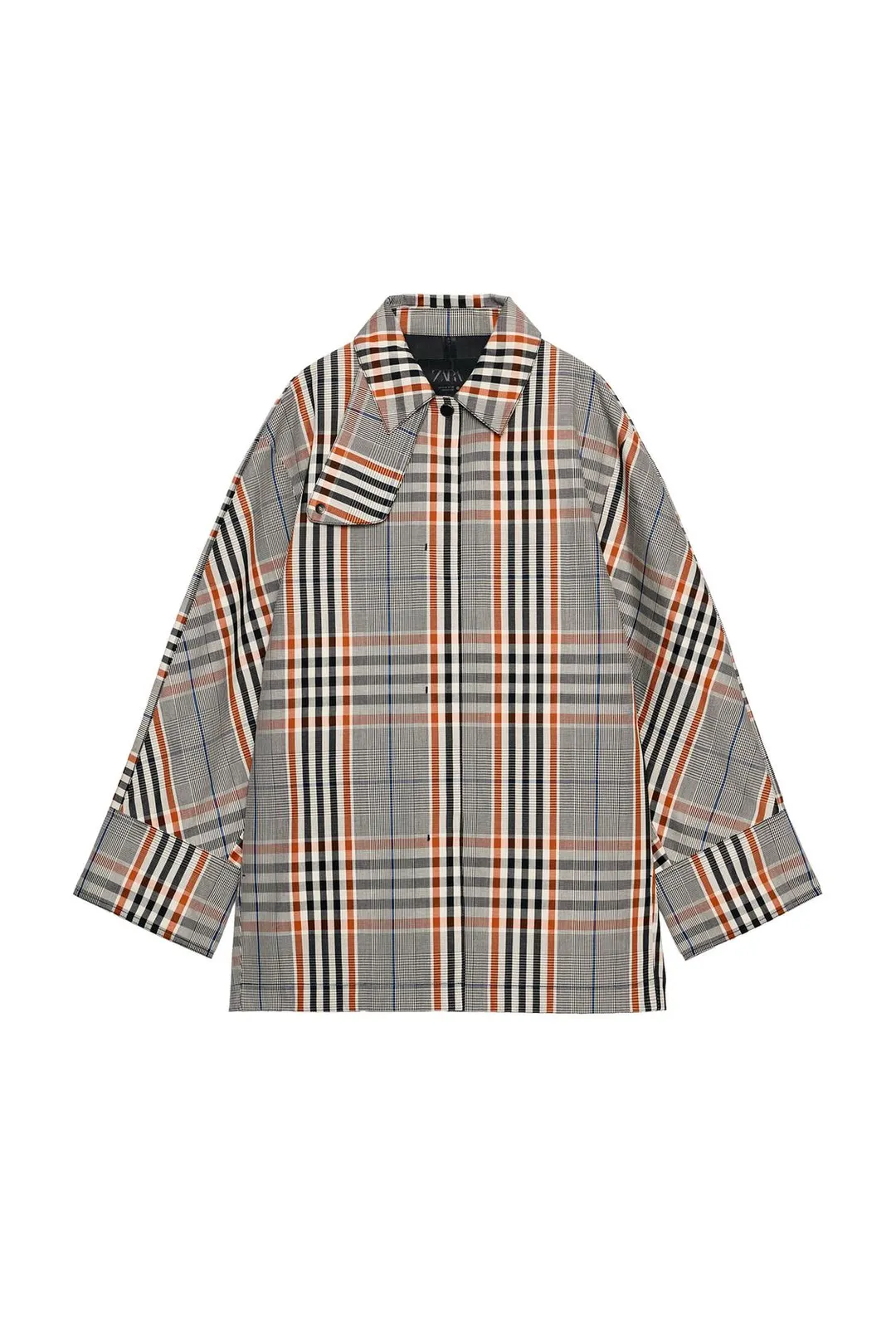 Короткий тренч в клетку ZW Collection, Zara