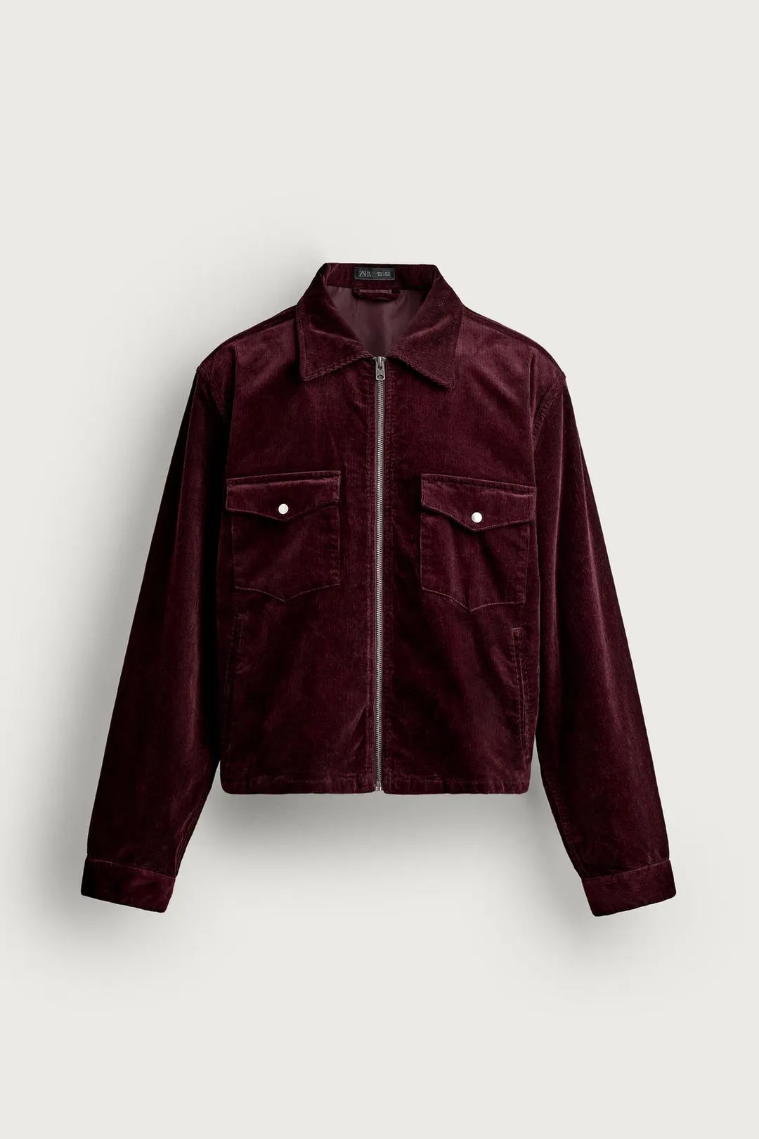 Укороченная вельветовая рубашка-куртка, Zara