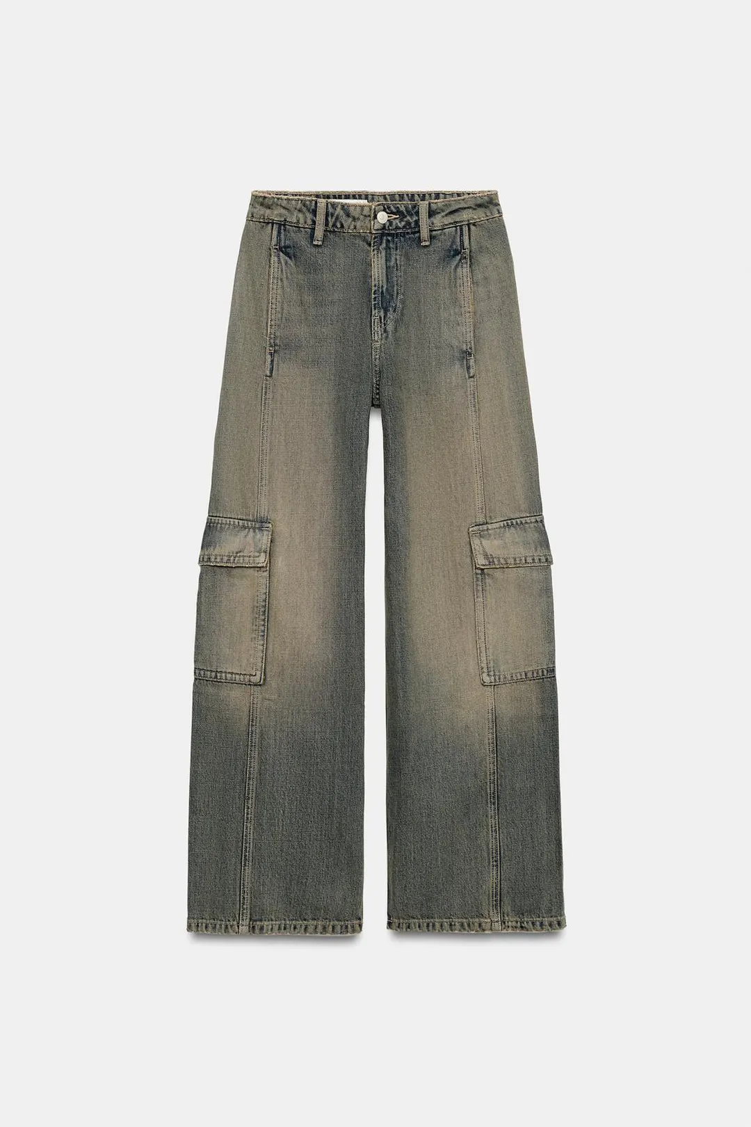 Джинсы карго со средней посадкой TRF, Zara