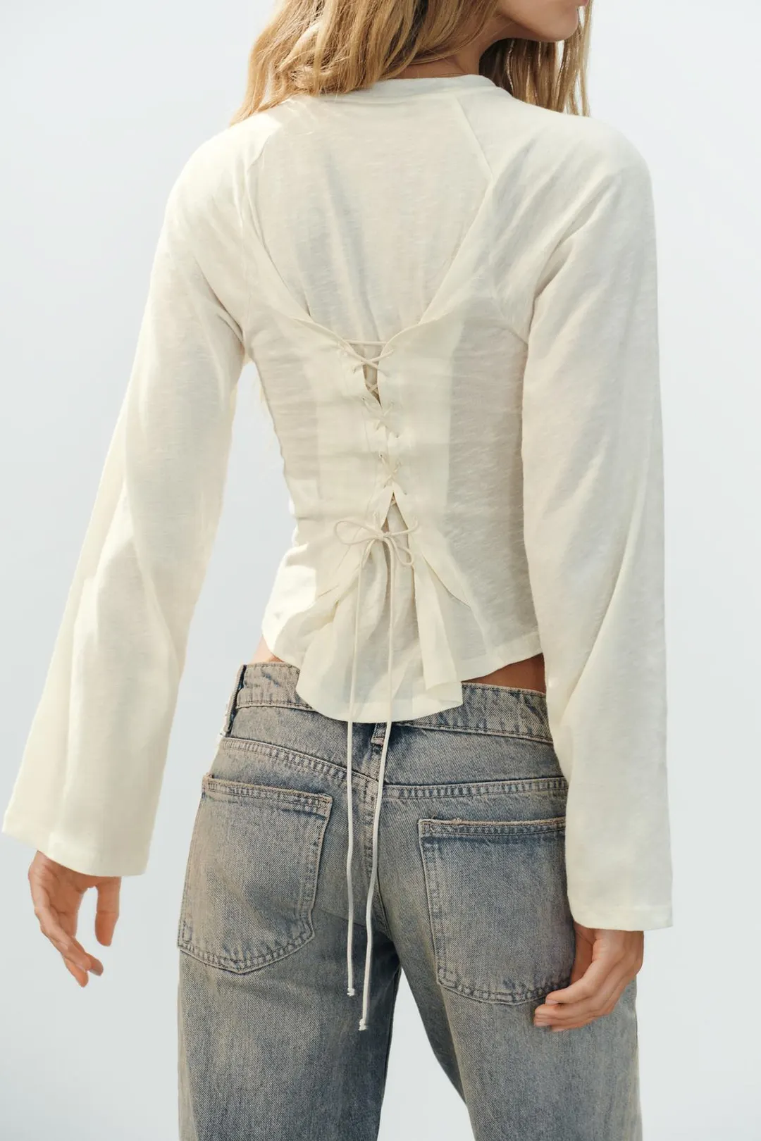 Футболка со вставкой сзади, Zara