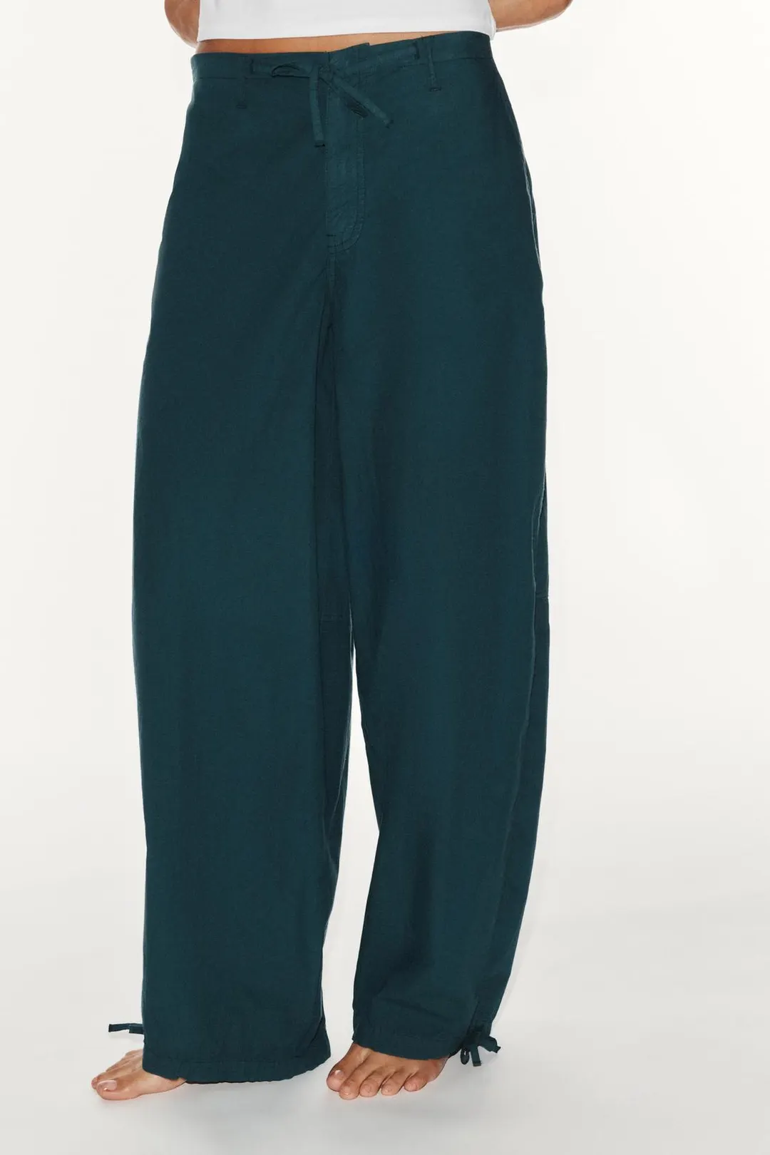 Брюки широкого кроя на кулиске, Zara