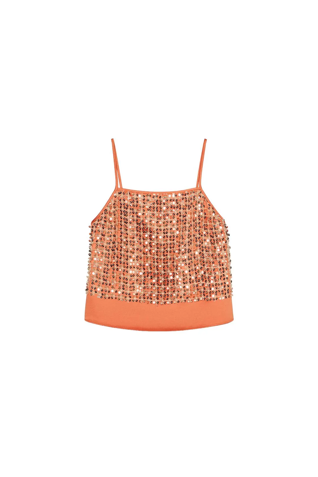 Укороченный топ с пайетками, Zara