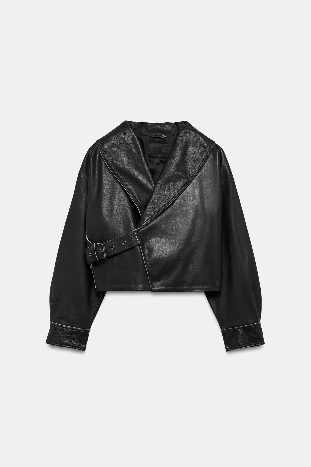 Куртка из 100% кожи с пряжкой ZW Collection, Zara
