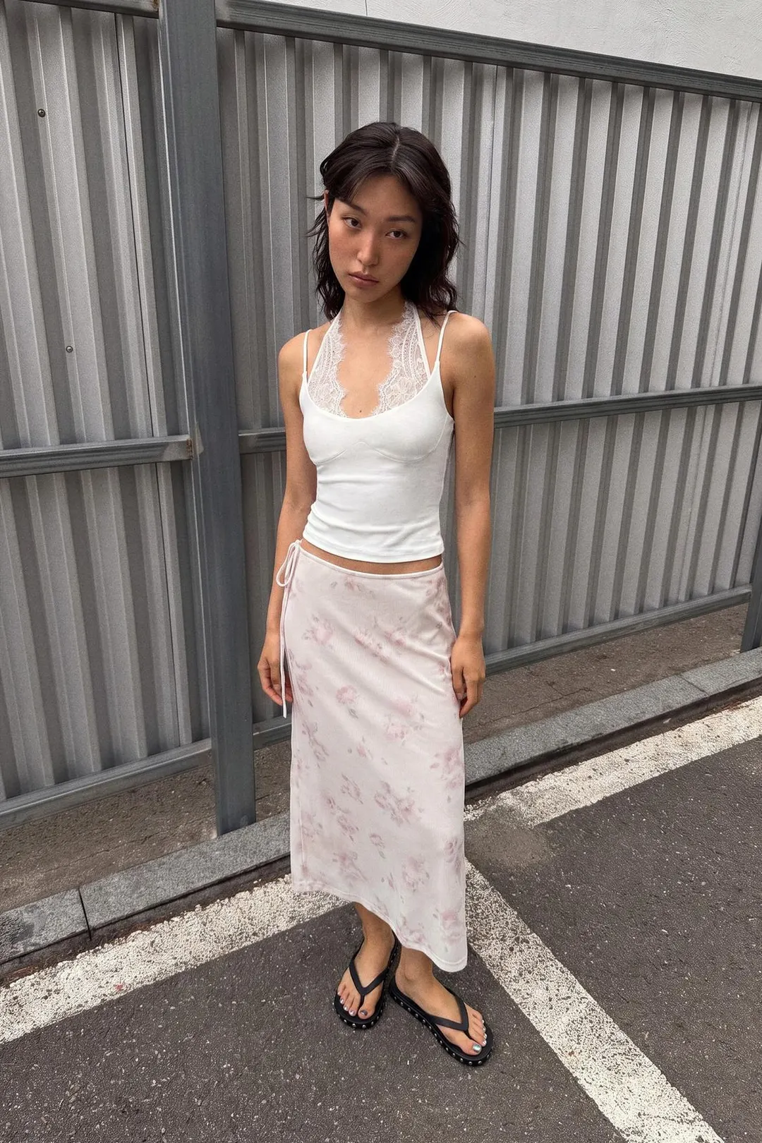 Юбка миди из тюля с цветочным узором, Zara