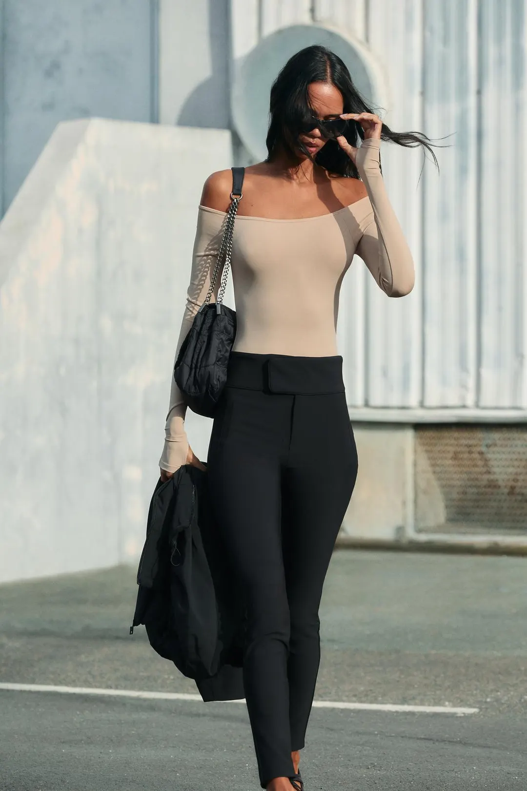 Мягкое боди с вырезом лодочкой, Zara