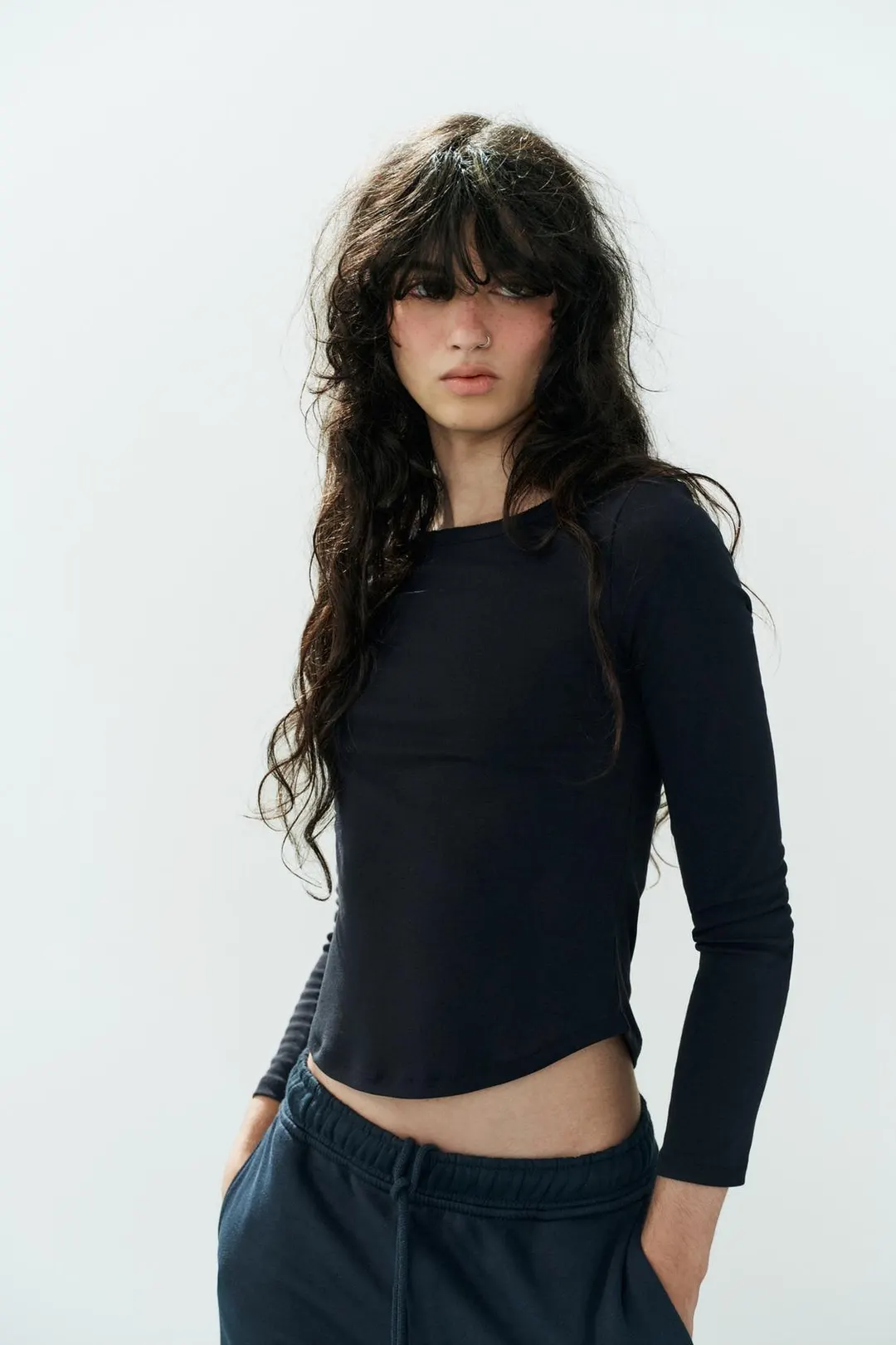 Футболка с вырезом лодочкой, Zara