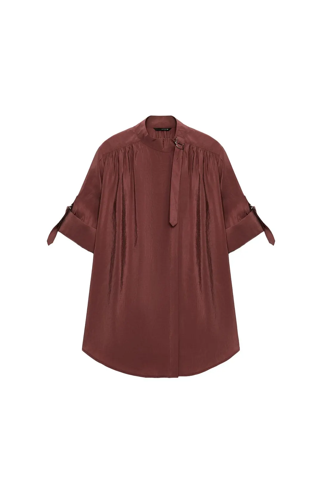 Рубашка с подворачивающимися рукавами, Zara