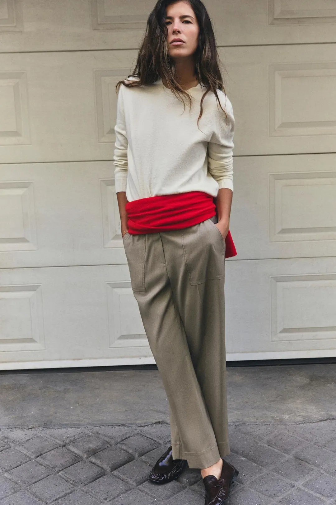Укороченные прямые брюки, Zara